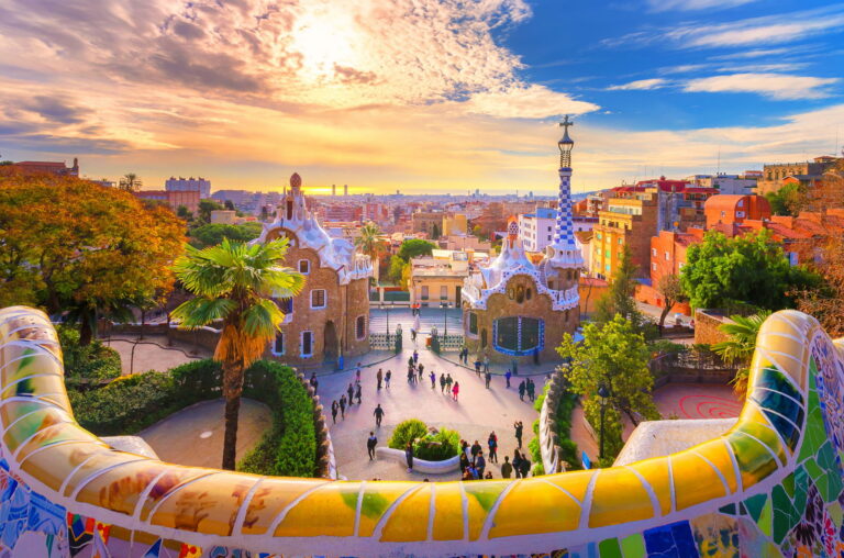 Park Güell med udsigt over Barcelona