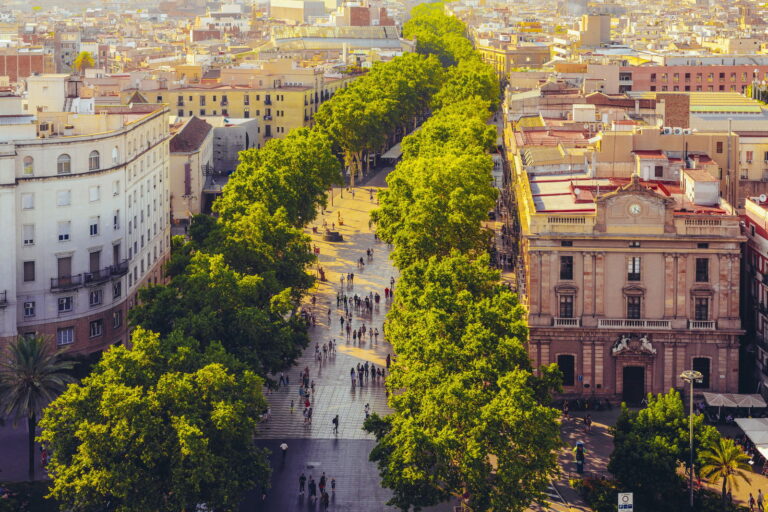 Las Ramblas i Barcelona